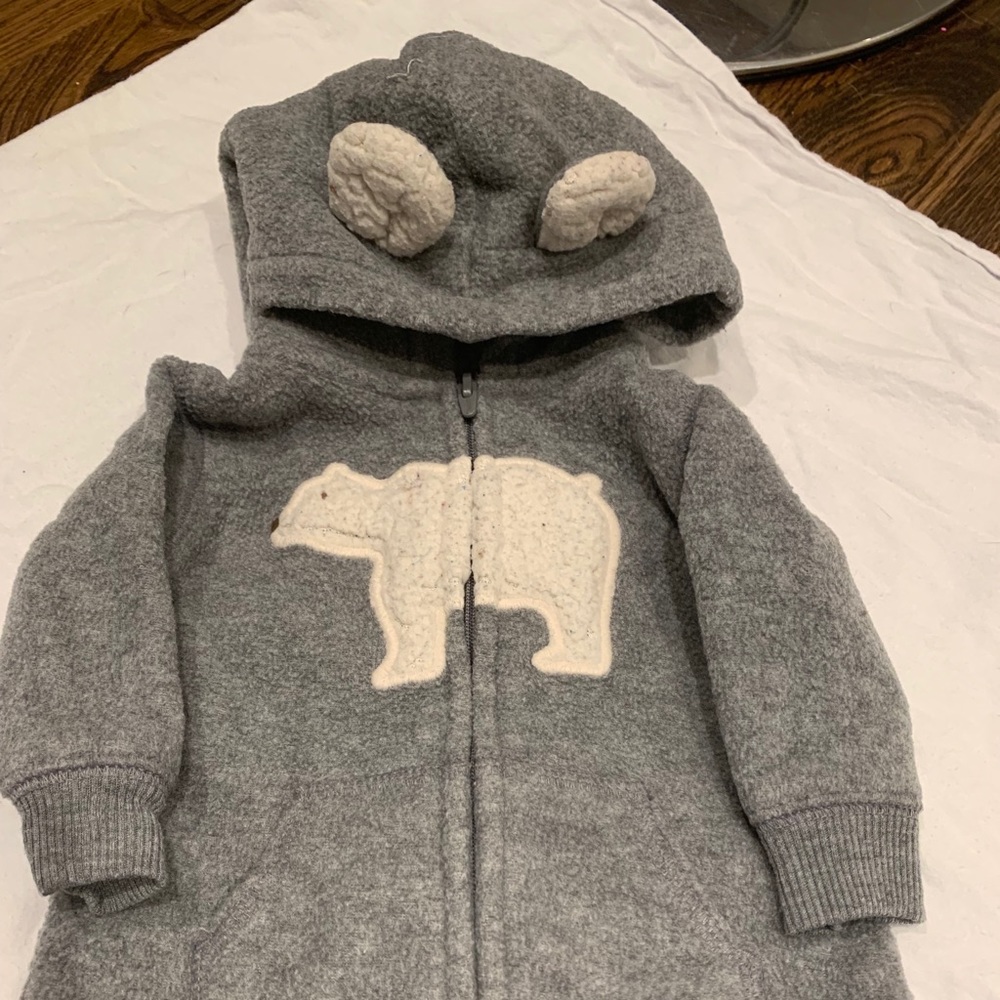 Carters 3month fuzzy bear onesie.
